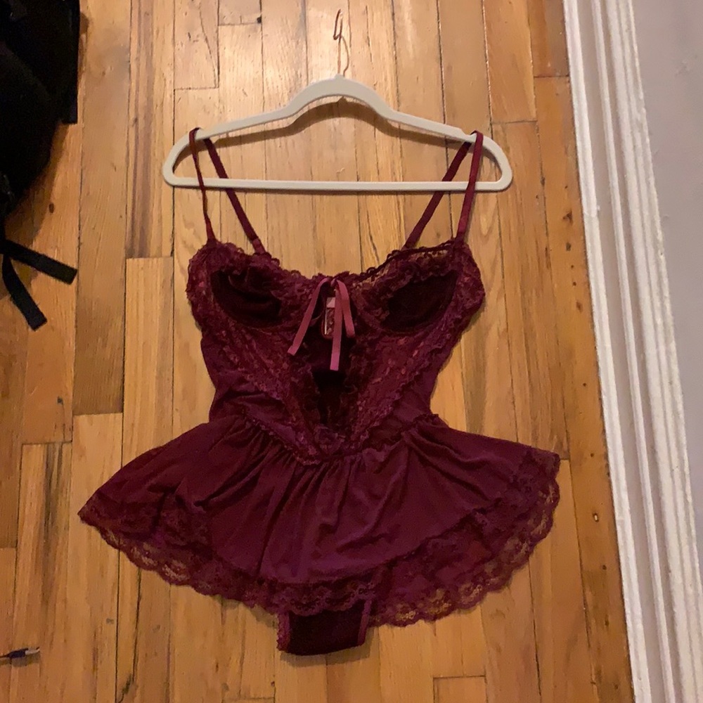 Dolls Kill velvet babydoll lingerie